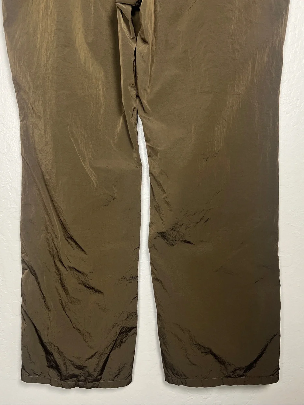 GOOD AMERICAN Women’s Size 4 / XL Mocha Brown Wide Leg‎ Track Pant